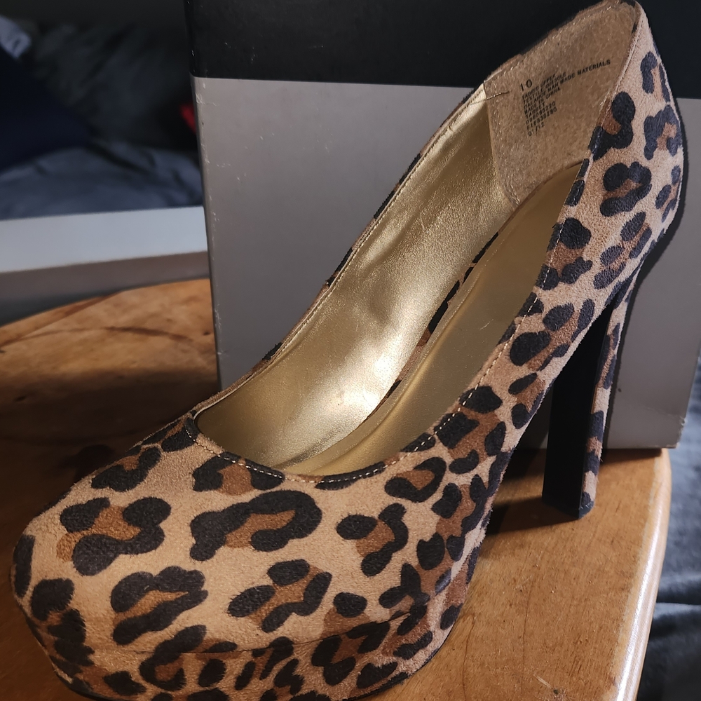 Leopard Print Platform Heels